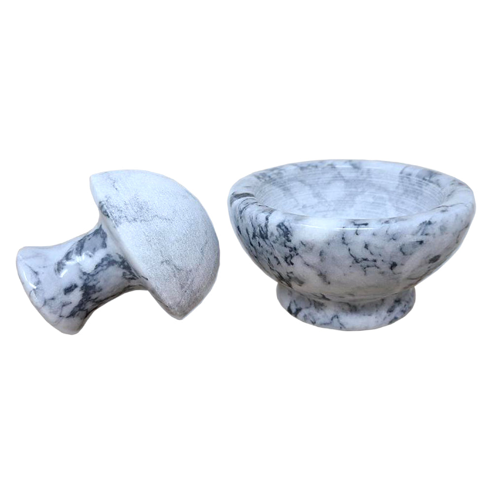 White Marble Mortar & Pestle 3.75" | Mortar & Pestle | Wiccan Center
