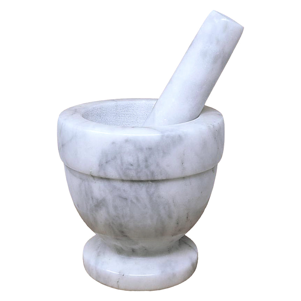 White Marble Mortar & Pestle 4"