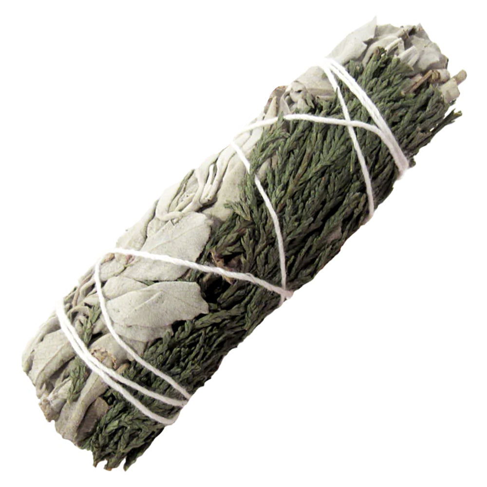 White Sage and Cedar Smudge Stick 3-4" | smudge sticks | Wiccan Center