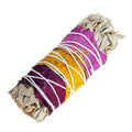 White Sage & Rose Petals Smudge Stick 3-4" | smudge sticks | Wiccan Center