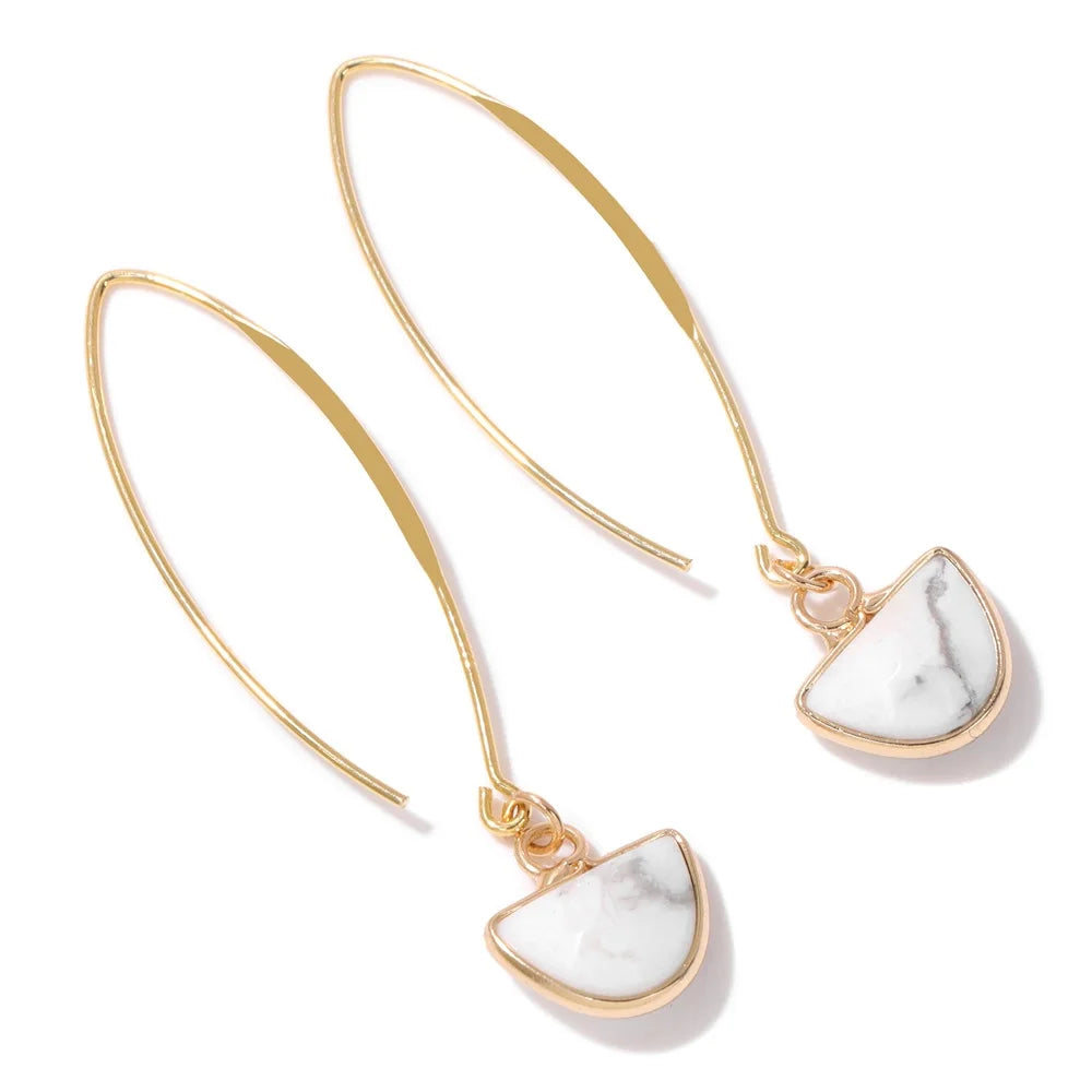 Crystal Faceted Teardrop Gold Earrings | earrings | Wiccan Center