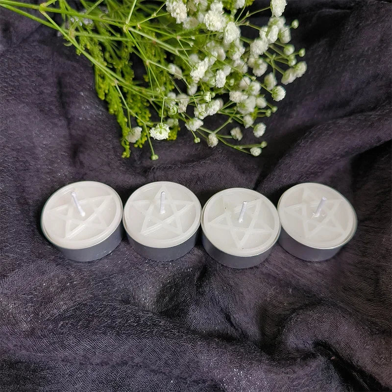 Pentacle Beeswax Tea Light Candles | candles | Wiccan Center