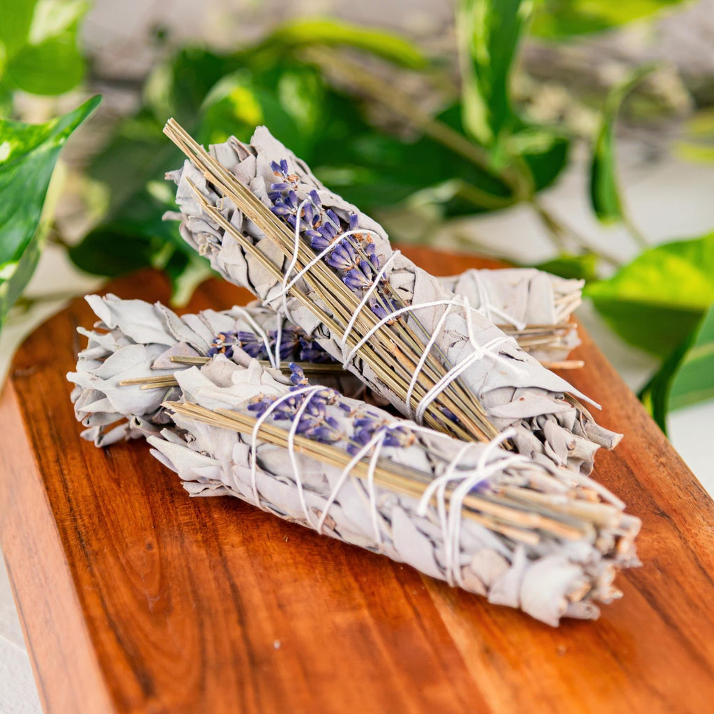 White Sage with Lavender Smudge Stick | Incense | Wiccan Center