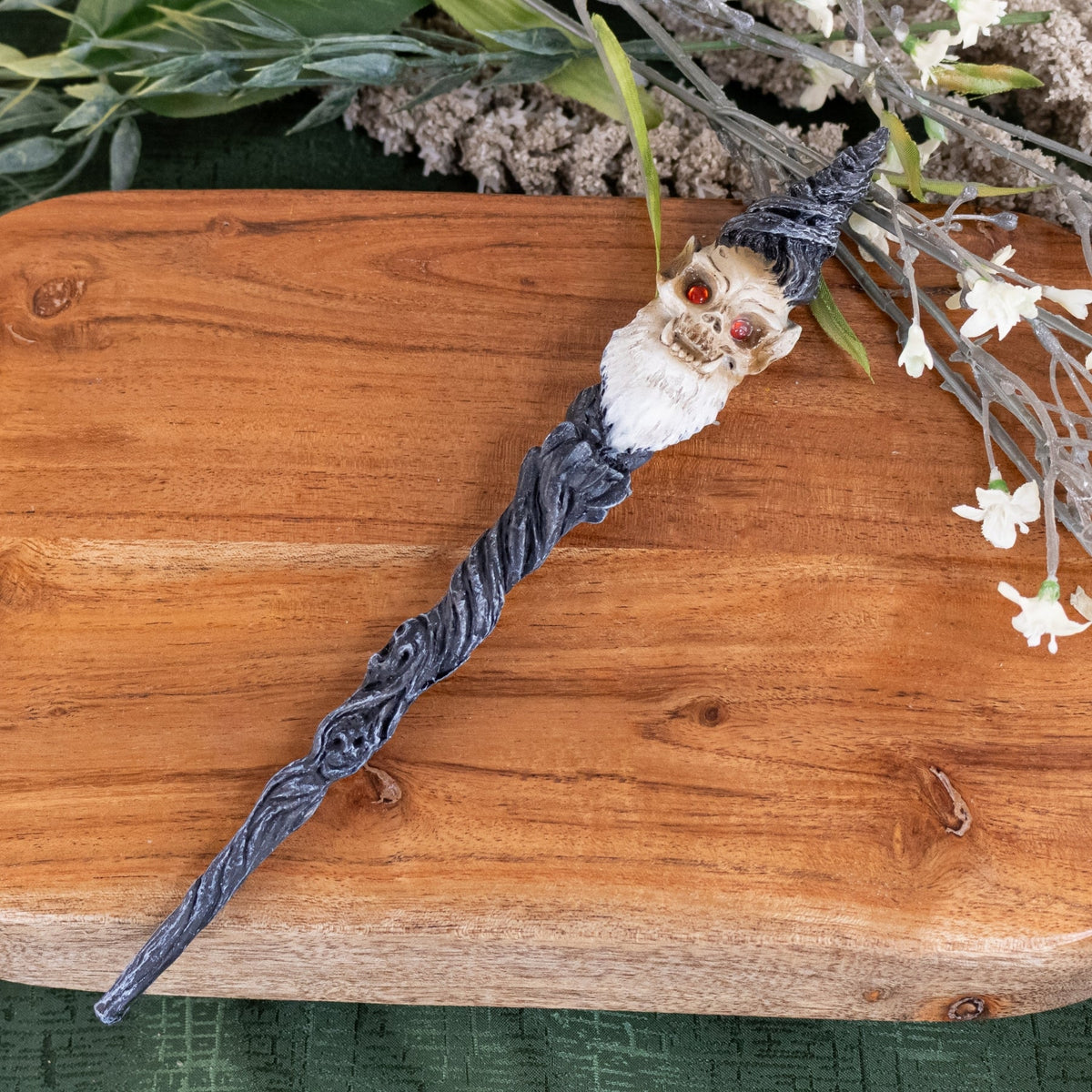 Wizard Skull Magic Wand | Religious Items | Wiccan Center