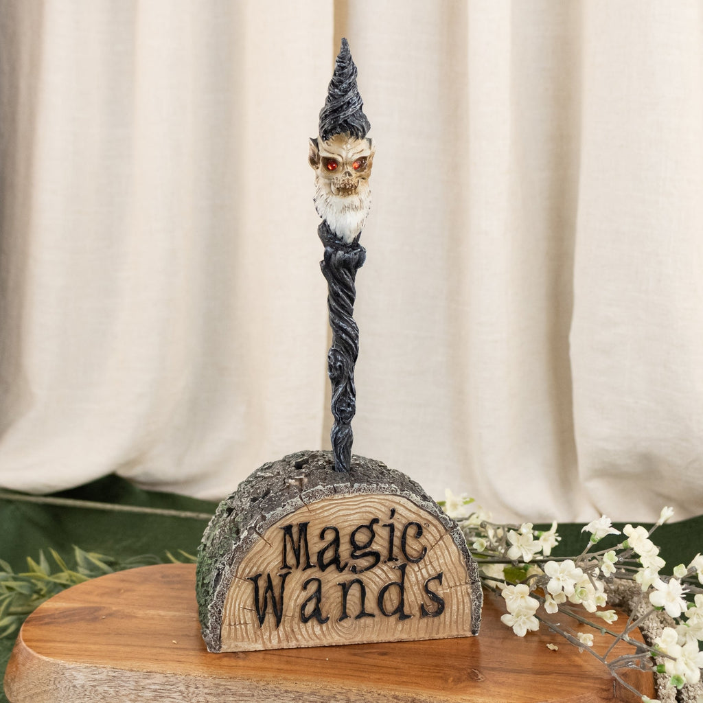 Wizard Skull Magic Wand | Religious Items | Wiccan Center