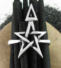 Wiccan Third Degree Pentagram Ring, Handmade - 925 Sterling Silver | Handmade > Silver | Wiccan Center