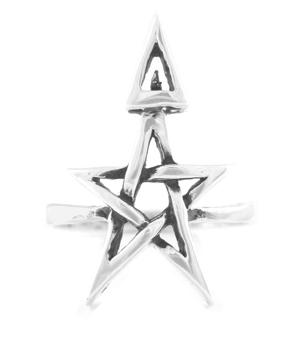Wiccan Third Degree Pentagram Ring, Handmade - 925 Sterling Silver | Handmade > Silver | Wiccan Center