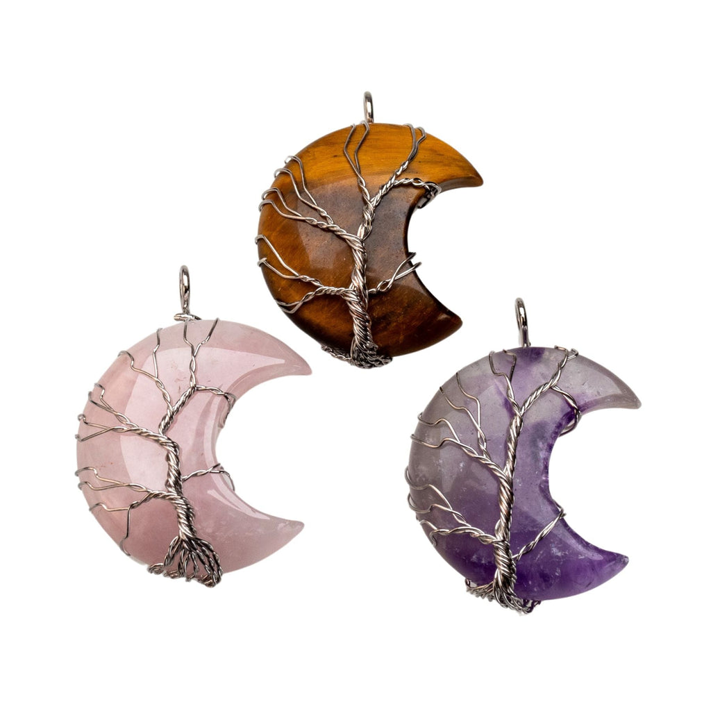 Wire Wrapped Moon Pendant | | Wiccan Center