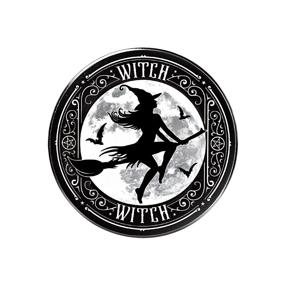 Flying Witch Round Coaster | Coaster | Wiccan Center