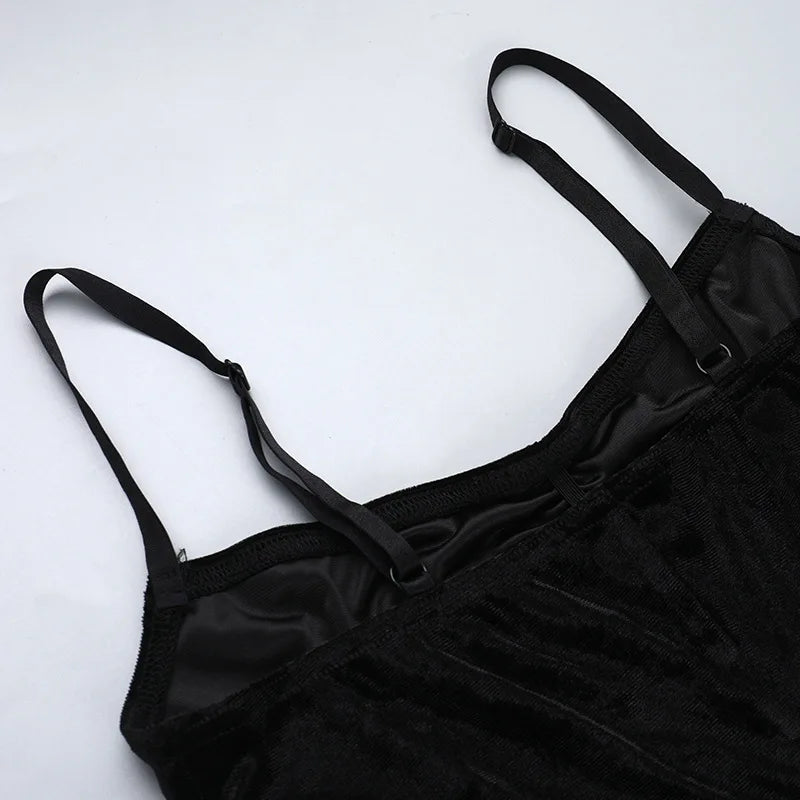 Velvet High Split Cross Dress | clothing | Wiccan Center