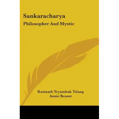 Sankaracharya: Philosopher And Mystic - Paperback