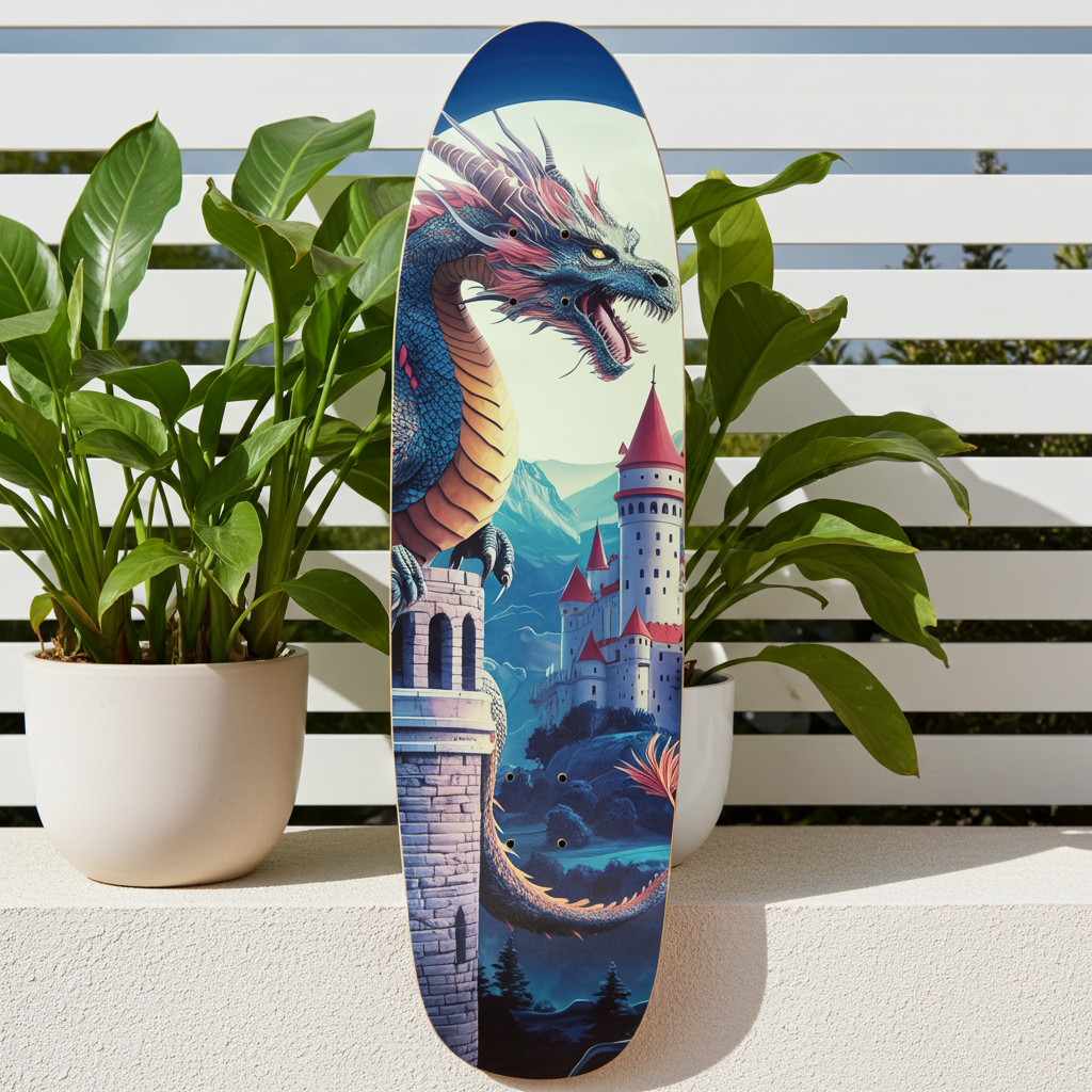 Dragons Castle Custom Skateboard | Skateboard | Wiccan Center