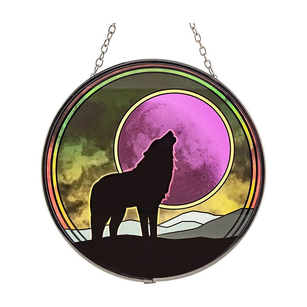 Wolf Glass Suncatcher | Figurine | Wiccan Center