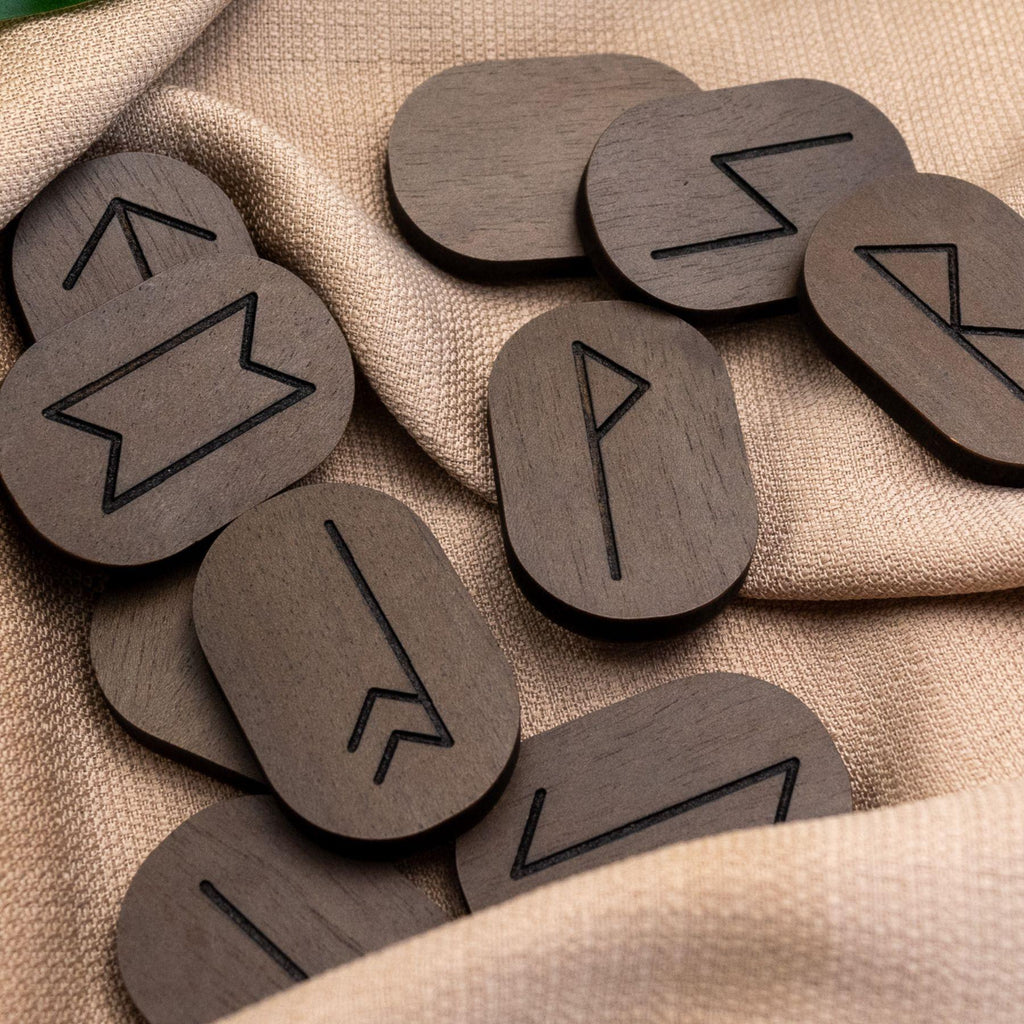 Wood Rune Tiles | | Wiccan Center