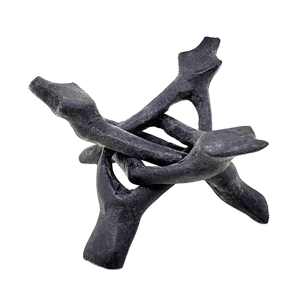 Black Wooden Cobra Tripod Stand 6" | Wooden Cobra Stand | Wiccan Center