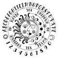 Wooden Pendulum Board - Celestial - White | Pendulum | Wiccan Center