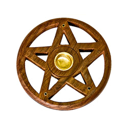 Wooden Pentacle Incense Burner | Incense Burner | Wiccan Center