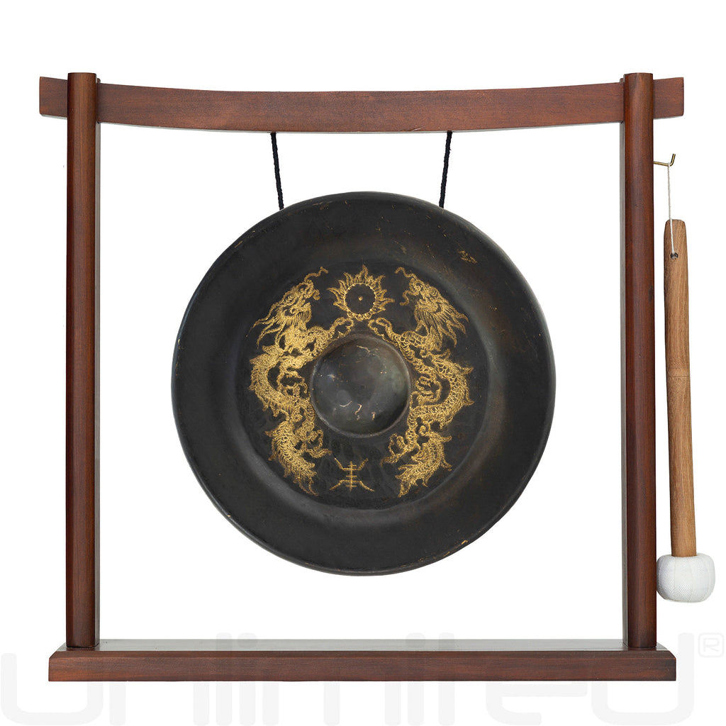 9" to 16" Vietnamese Dragon Gongs on Stands | Gong & Stand Combo | Wiccan Center