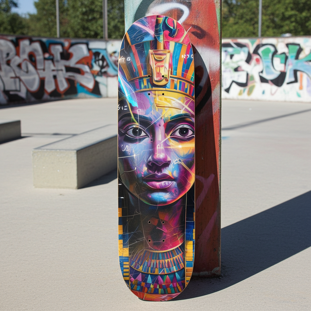 Egyptian Queen Skateboard – Royal Egypt Deck | Skateboard | Wiccan Center
