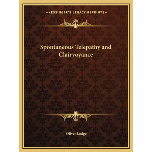Spontaneous Telepathy and Clairvoyance - Paperback | Books | Wiccan Center