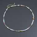 Freshwater Pearl Gold Spacer Beads Adjustable Necklace,Sku#Y1055 | necklace | Wiccan Center