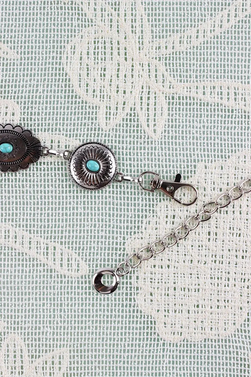 Bohemian Turquoise Waist Chain – Geometric Link Belt💎 | Belts | Wiccan Center