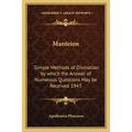 Manteion: Simple Methods of Divination by Which the Answer of Numerous Questions May Be Received 1943 - Paperback | Books | Wiccan Center