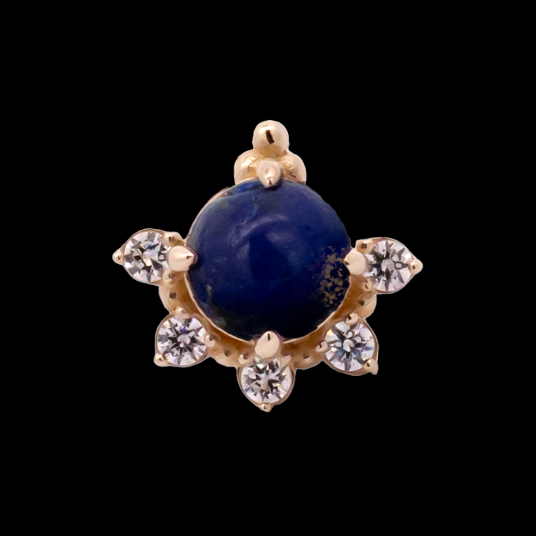 Lunara - 14kt Gold Threadless End | Body Jewelry | Wiccan Center