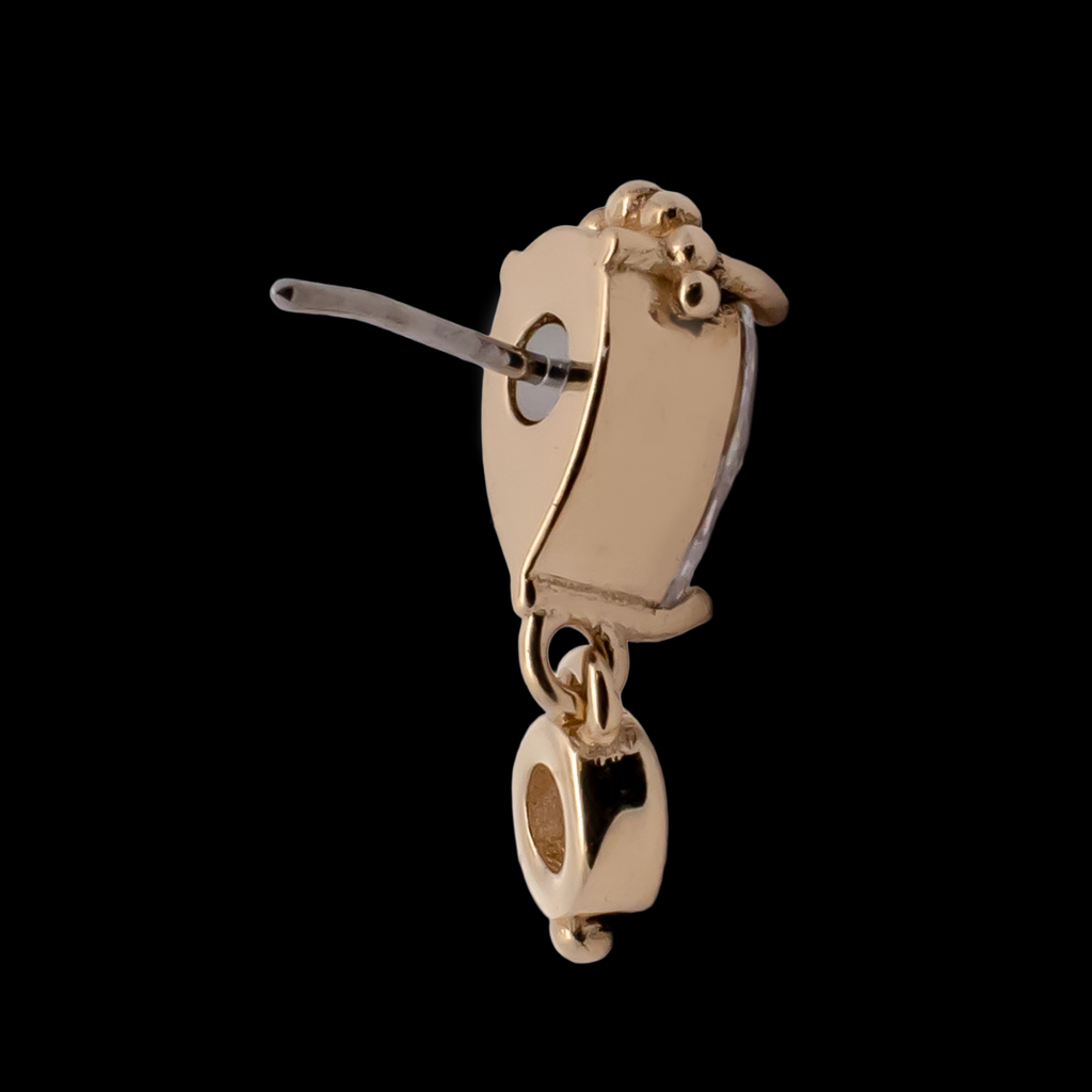 Verona - 14kt Gold Threadless End | Body Jewelry | Wiccan Center
