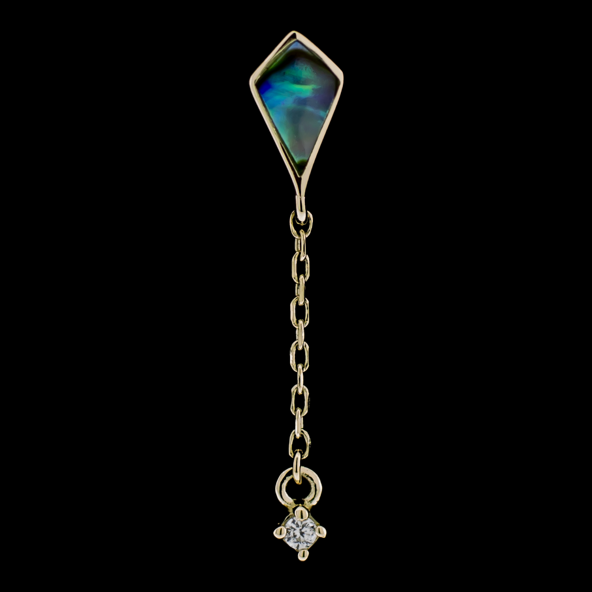 Luminara- 14KT Gold Threadless End | Threadless End | Wiccan Center