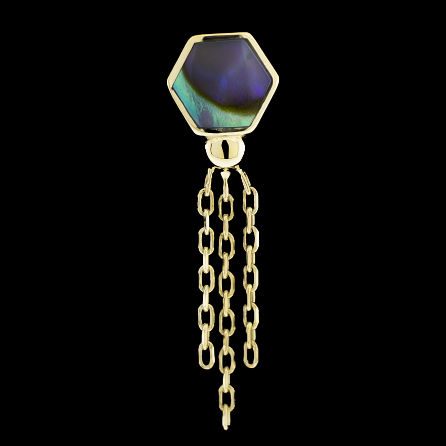 Aurevail - 14KT Gold Threadless End | Body Jewelry | Wiccan Center