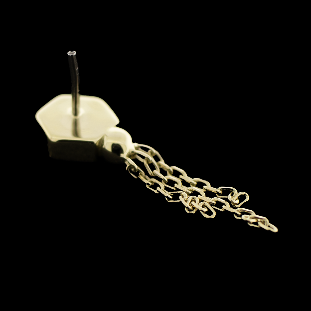 Aurevail - 14KT Gold Threadless End | Body Jewelry | Wiccan Center