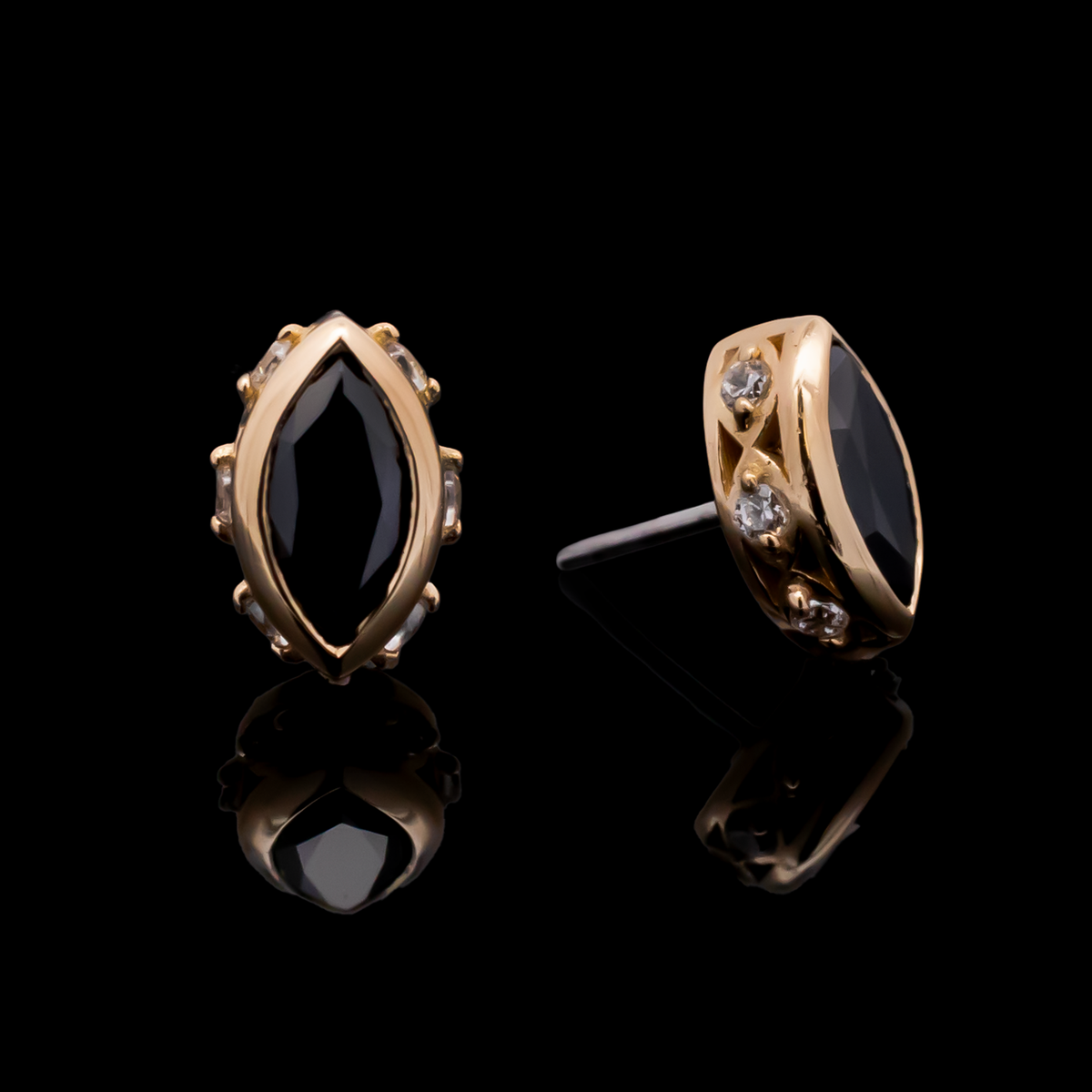 Orlina - 18kt Gold Threadless End | Body Jewelry | Wiccan Center