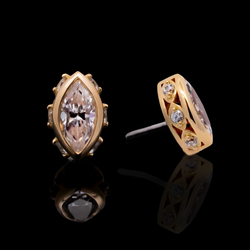 Orlina - 18kt Gold Threadless End | Body Jewelry | Wiccan Center