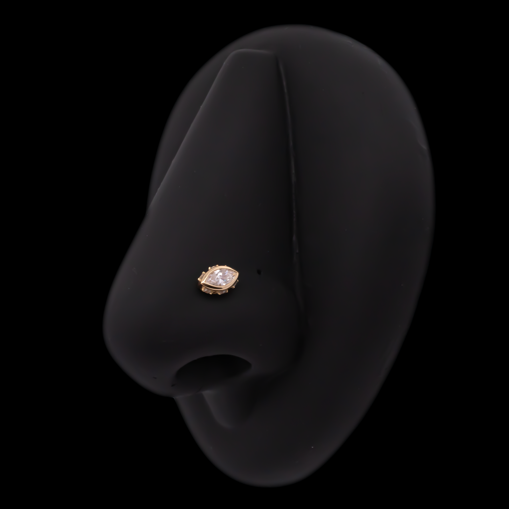 Orlina - 18kt Gold Threadless End | Body Jewelry | Wiccan Center