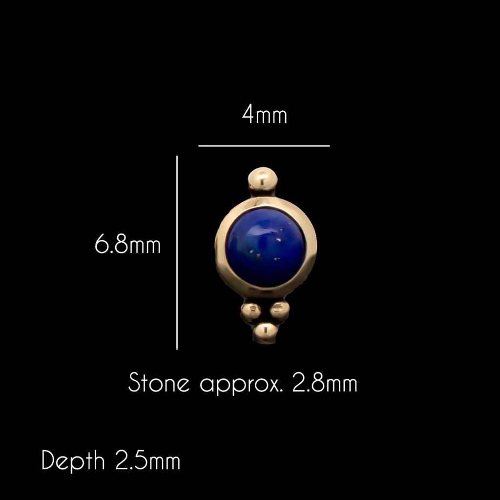 Lydia - 18kt Gold Threadless End | Body Jewelry | Wiccan Center