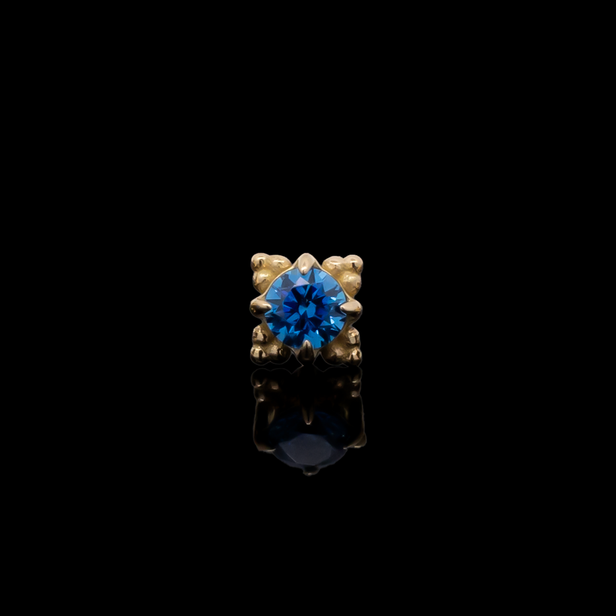 Wren - 18kt Gold Threadless End | Body Jewelry | Wiccan Center