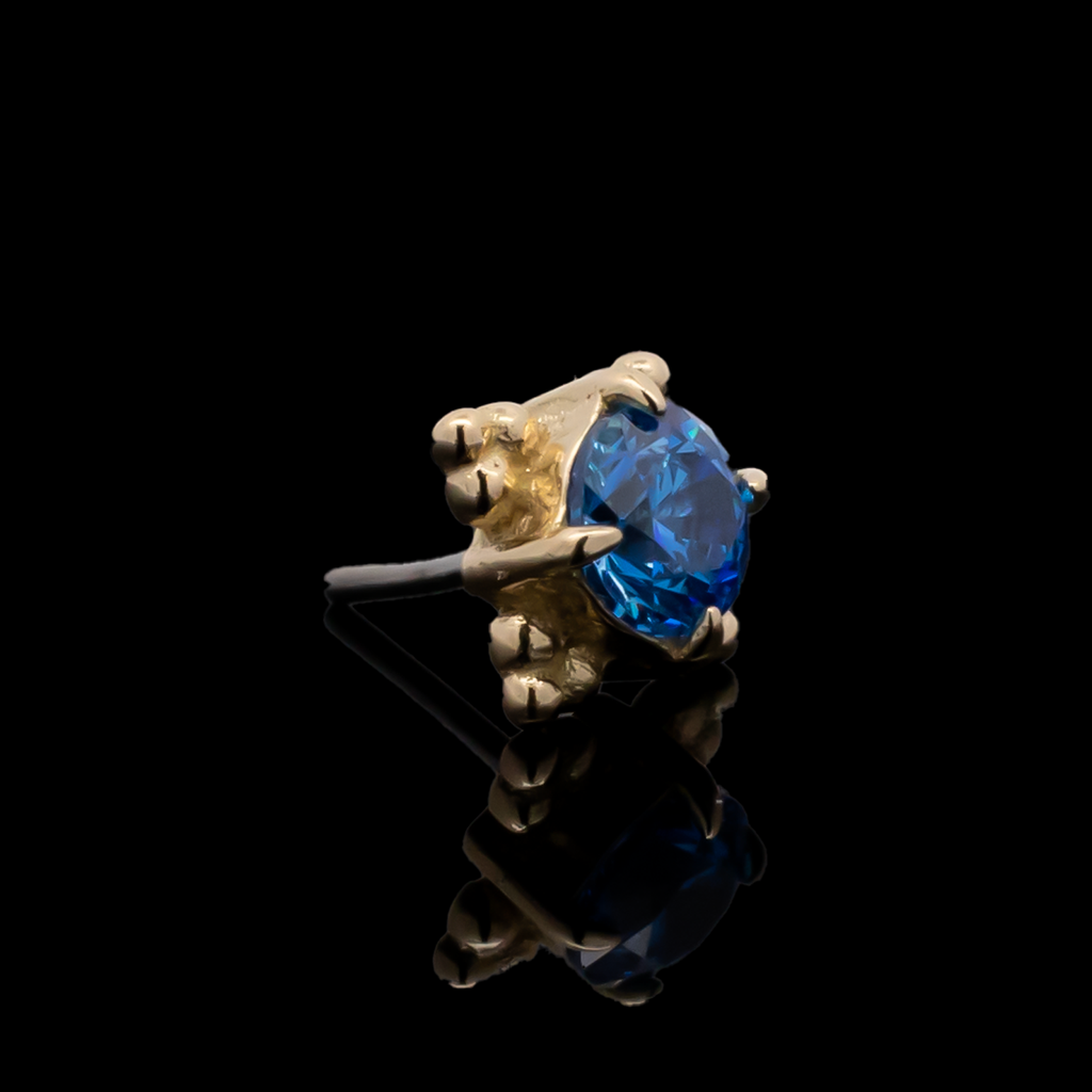 Wren - 18kt Gold Threadless End | Body Jewelry | Wiccan Center