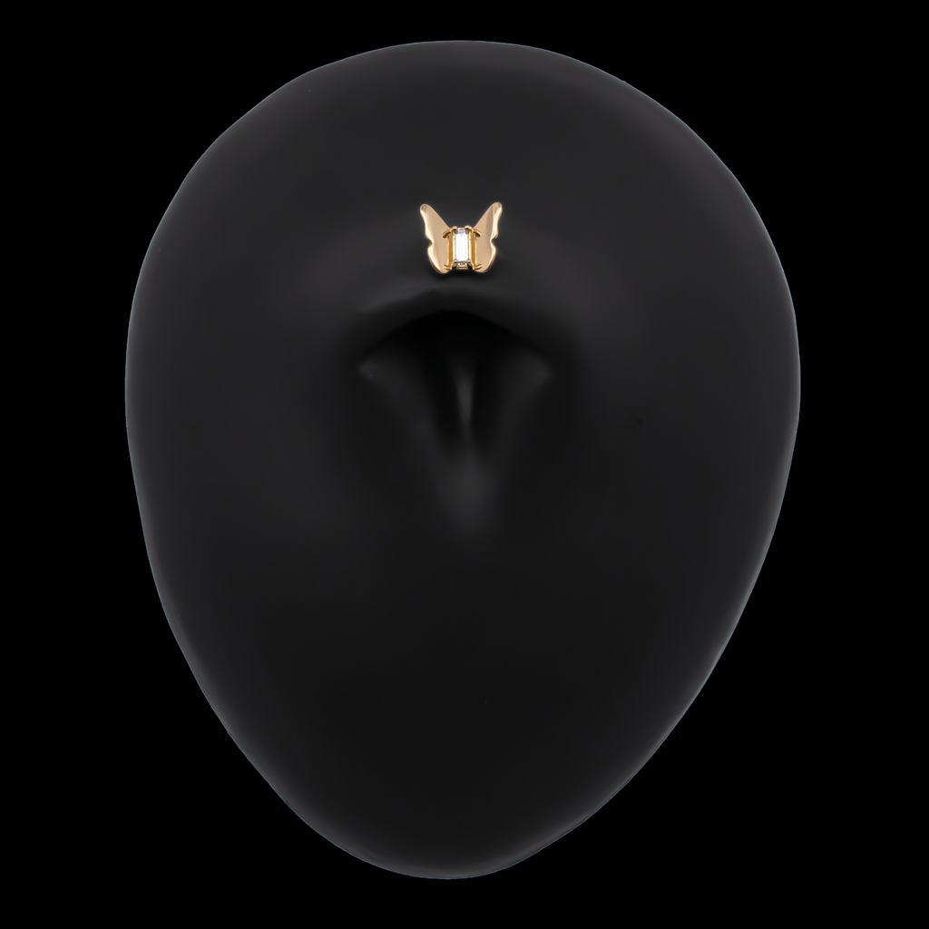 Mariposa - 18kt Gold Threadless End | Body Jewelry | Wiccan Center