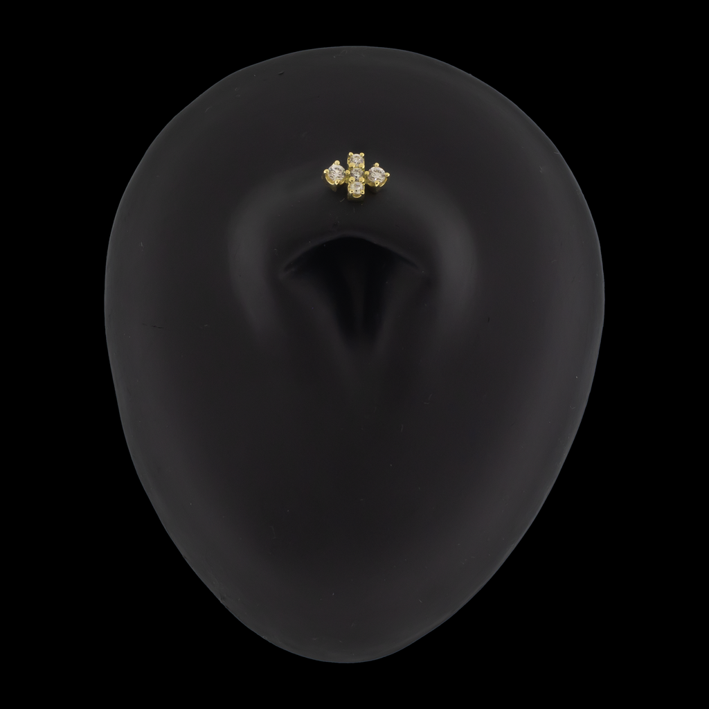Finley - 18kt Gold Threadless End | Body Jewelry | Wiccan Center