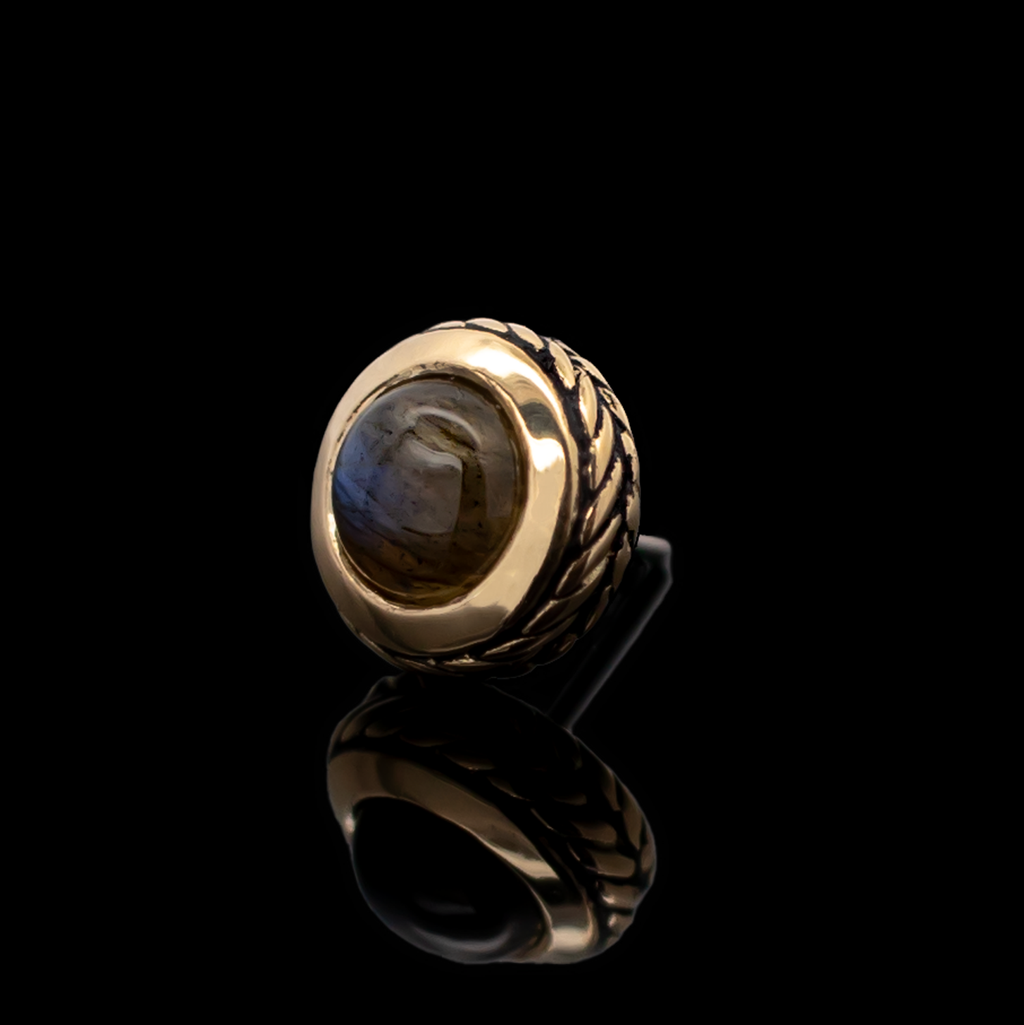 Laurel - 18kt Gold Threadless End | Body Jewelry | Wiccan Center