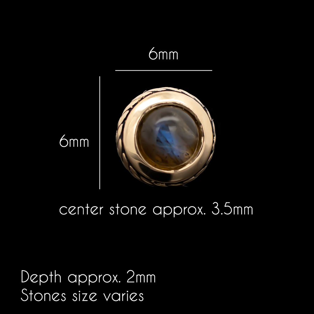 Laurel - 18kt Gold Threadless End | Body Jewelry | Wiccan Center