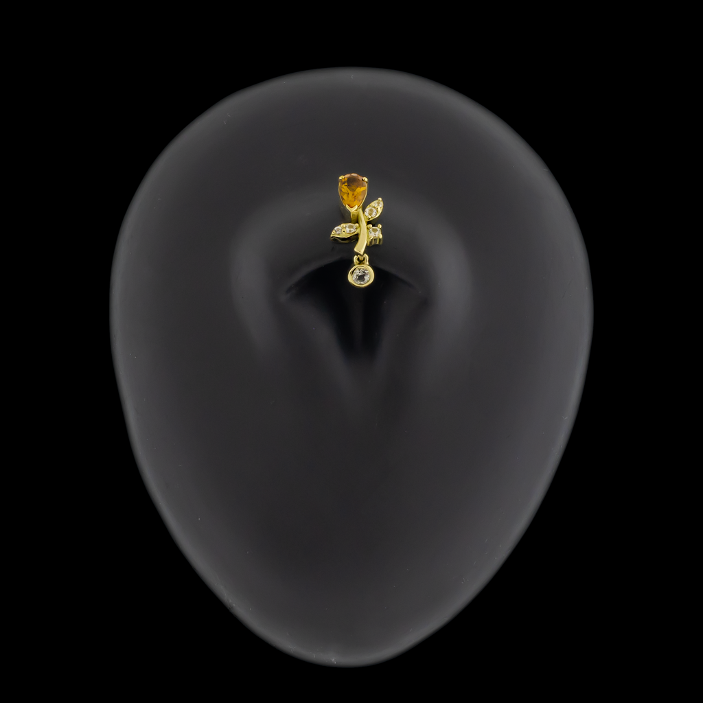 Hazel - 18kt Gold Threadless End | Body Jewelry | Wiccan Center