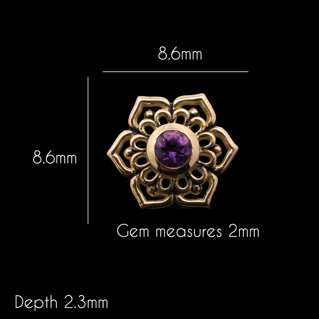 Aurora - 18kt Gold Threadless End | Body Jewelry | Wiccan Center