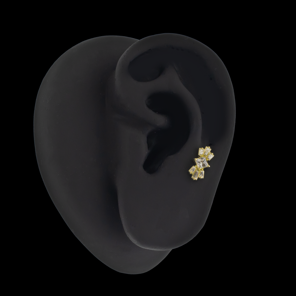 Luca - 18kt Gold Threadless End | Body Jewelry | Wiccan Center