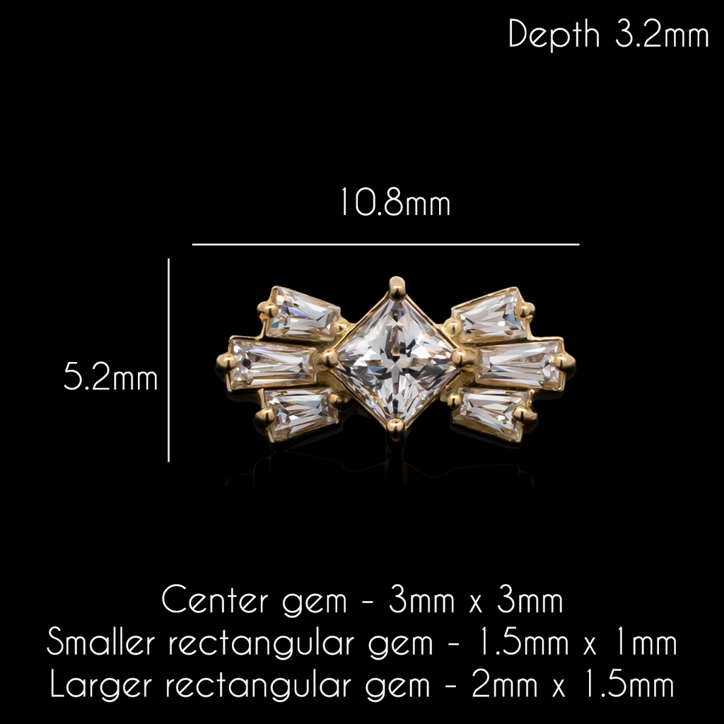 Luca - 18kt Gold Threadless End | Body Jewelry | Wiccan Center