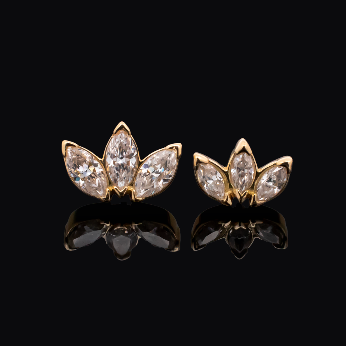 Eloria - 18kt Gold Threadless End | Body Jewelry | Wiccan Center