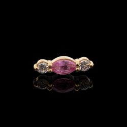 Brielle - 18kt Gold Threadless End | Body Jewelry | Wiccan Center
