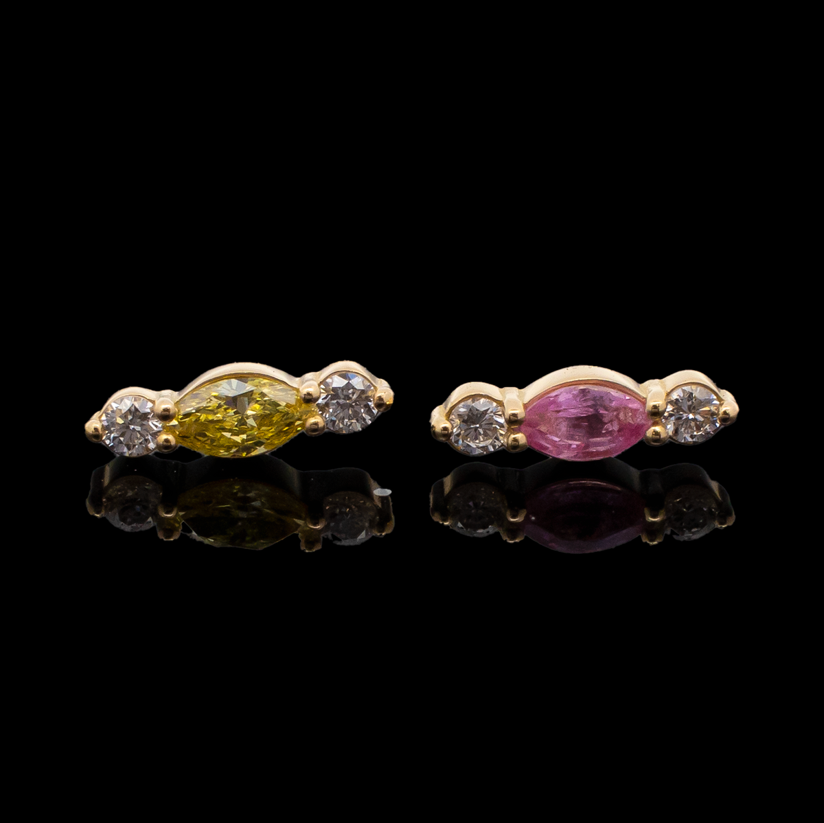 Brielle - 18kt Gold Threadless End | Body Jewelry | Wiccan Center