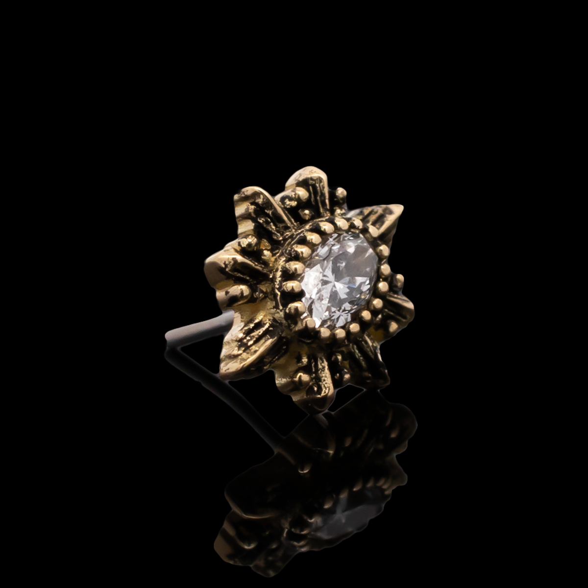 River - 18kt Gold Threadless End | Body Jewelry | Wiccan Center